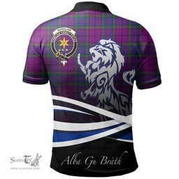 Scottish Wardlaw Modern Clan Crest Tartan Polo Shirt - Blue Scotland Lion, Tartan Plaid Polo Shirt Scottish Plaid Tartan Plaid - ScotsTee - scotstee.com