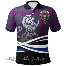 Scottish Wardlaw Modern Clan Crest Tartan Polo Shirt - Blue Scotland Lion, Tartan Plaid Polo Shirt Scottish Plaid Tartan Plaid - ScotsTee - scotstee.com