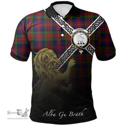 Scottish Tennant Clan Crest Tartan Polo Shirt - Celtic with Scotland Lion, Tartan Plaid Polo Shirt Scottish Plaid Tartan Plaid - ScotsTee - scotstee.com