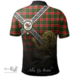 Scottish Pollock Modern Clan Crest Tartan Polo Shirt - Celtic with Scotland Lion, Tartan Plaid Polo Shirt Scottish Plaid Tartan Plaid - ScotsTee - scotstee.com