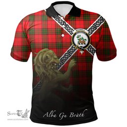 Scottish Maxwell Modern Clan Crest Tartan Polo Shirt - Celtic with Scotland Lion, Tartan Plaid Polo Shirt Scottish Plaid Tartan Plaid - ScotsTee - scotstee.com