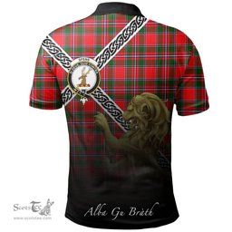 Scottish Spens Modern Clan Crest Tartan Polo Shirt - Celtic with Scotland Lion, Tartan Plaid Polo Shirt Scottish Plaid Tartan Plaid - ScotsTee - scotstee.com