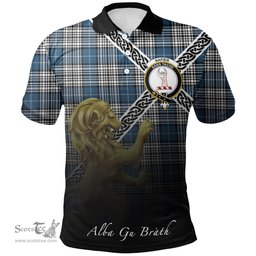 Scottish Napier Modern Clan Crest Tartan Polo Shirt - Celtic with Scotland Lion, Tartan Plaid Polo Shirt Scottish Plaid Tartan Plaid - ScotsTee - scotstee.com