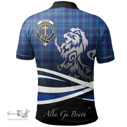 Scottish Mercer Modern Clan Crest Tartan Polo Shirt - Blue Scotland Lion, Tartan Plaid Polo Shirt Scottish Plaid Tartan Plaid - ScotsTee - scotstee.com