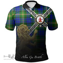 Scottish Maitland Clan Crest Tartan Polo Shirt - Celtic with Scotland Lion, Tartan Plaid Polo Shirt Scottish Plaid Tartan Plaid - ScotsTee - scotstee.com