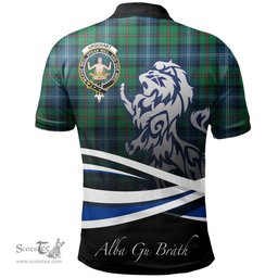 Scottish Urquhart Ancient Clan Crest Tartan Polo Shirt - Blue Scotland Lion, Tartan Plaid Polo Shirt Scottish Plaid Tartan Plaid - ScotsTee - scotstee.com