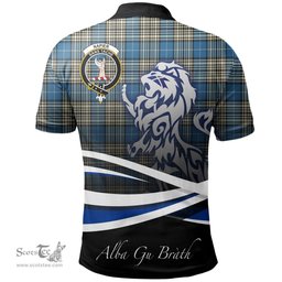 Scottish Napier Ancient Clan Crest Tartan Polo Shirt - Blue Scotland Lion, Tartan Plaid Polo Shirt Scottish Plaid Tartan Plaid - ScotsTee - scotstee.com
