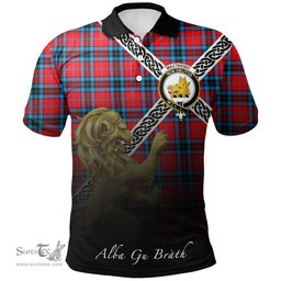 Scottish MacTavish Modern Clan Crest Tartan Polo Shirt - Celtic with Scotland Lion, Tartan Plaid Polo Shirt Scottish Plaid Tartan Plaid - ScotsTee - scotstee.com