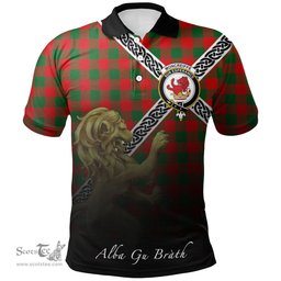 Scottish Moncrieffe Clan Crest Tartan Polo Shirt - Celtic with Scotland Lion, Tartan Plaid Polo Shirt Scottish Plaid Tartan Plaid - ScotsTee - scotstee.com