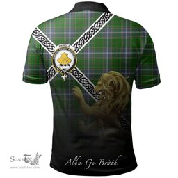 Scottish Pringle Clan Crest Tartan Polo Shirt - Celtic with Scotland Lion, Tartan Plaid Polo Shirt Scottish Plaid Tartan Plaid - ScotsTee - scotstee.com