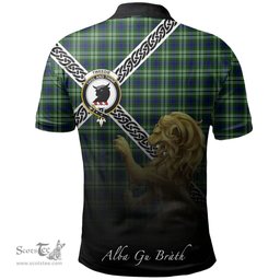 Scottish Tweedside District Clan Crest Tartan Polo Shirt - Celtic with Scotland Lion, Tartan Plaid Polo Shirt Scottish Plaid Tartan Plaid - ScotsTee - scotstee.com
