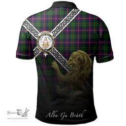 Scottish Urquhart Modern Clan Crest Tartan Polo Shirt - Celtic with Scotland Lion, Tartan Plaid Polo Shirt Scottish Plaid Tartan Plaid - ScotsTee - scotstee.com