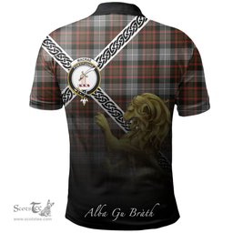 Scottish MacRae Hunting Weathered Clan Crest Tartan Polo Shirt - Celtic with Scotland Lion, Tartan Plaid Polo Shirt Scottish Plaid Tartan Plaid - ScotsTee - scotstee.com