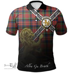 Scottish MacPherson Ancient Clan Crest Tartan Polo Shirt - Celtic with Scotland Lion, Tartan Plaid Polo Shirt Scottish Plaid Tartan Plaid - ScotsTee - scotstee.com