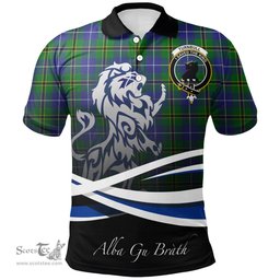Scottish Turnbull Hunting Clan Crest Tartan Polo Shirt - Blue Scotland Lion, Tartan Plaid Polo Shirt Scottish Plaid Tartan Plaid - ScotsTee - scotstee.com
