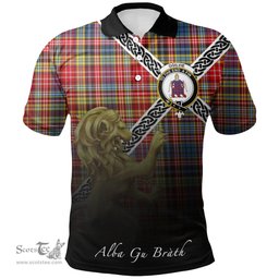Scottish Ogilvie of Airlie Ancient Clan Crest Tartan Polo Shirt - Celtic with Scotland Lion, Tartan Plaid Polo Shirt Scottish Plaid Tartan Plaid - ScotsTee - scotstee.com