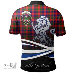 Scottish Gow Modern Clan Crest Tartan Polo Shirt - Blue Scotland Lion, Tartan Plaid Polo Shirt Scottish Plaid Tartan Plaid - ScotsTee - scotstee.com