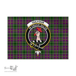 Scottish Taylor Tartan Flag with Family Crest - Tartan Garden Flag Scottish Plaid Tartan Plaid - ScotsTee - scotstee.com
