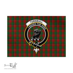 Scottish Turnbull Dress Tartan Flag with Family Crest - Tartan Garden Flag Scottish Plaid Tartan Plaid - ScotsTee - scotstee.com