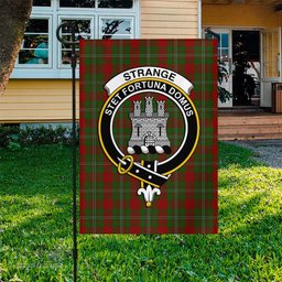 Scottish Strange Tartan Flag with Family Crest - Tartan Garden Flag Scottish Plaid Tartan Plaid - ScotsTee - scotstee.com