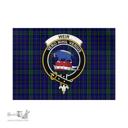 Scottish Weir Tartan Flag with Family Crest - Tartan Garden Flag Scottish Plaid Tartan Plaid - ScotsTee - scotstee.com