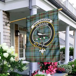 Scottish Walkinshaw Tartan Flag with Family Crest - Tartan Garden Flag Scottish Plaid Tartan Plaid - ScotsTee - scotstee.com