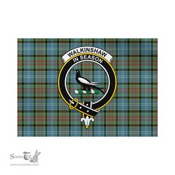 Scottish Walkinshaw Tartan Flag with Family Crest - Tartan Garden Flag Scottish Plaid Tartan Plaid - ScotsTee - scotstee.com