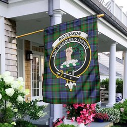 Scottish Paterson Tartan Flag with Family Crest - Tartan Garden Flag Scottish Plaid Tartan Plaid - ScotsTee - scotstee.com