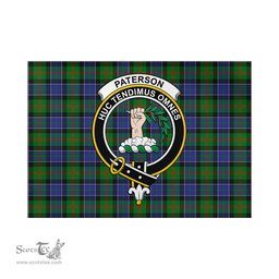 Scottish Paterson Tartan Flag with Family Crest - Tartan Garden Flag Scottish Plaid Tartan Plaid - ScotsTee - scotstee.com