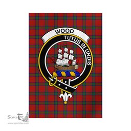 Scottish Wood Dress Tartan Flag with Family Crest - Tartan Garden Flag Scottish Plaid Tartan Plaid - ScotsTee - scotstee.com
