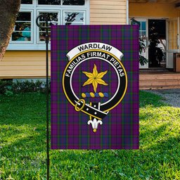 Scottish Wardlaw Tartan Flag with Family Crest - Tartan Garden Flag Scottish Plaid Tartan Plaid - ScotsTee - scotstee.com