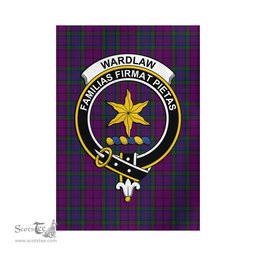Scottish Wardlaw Tartan Flag with Family Crest - Tartan Garden Flag Scottish Plaid Tartan Plaid - ScotsTee - scotstee.com