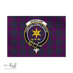 Scottish Wardlaw Tartan Flag with Family Crest - Tartan Garden Flag Scottish Plaid Tartan Plaid - ScotsTee - scotstee.com