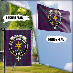 Scottish Wardlaw Tartan Flag with Family Crest - Tartan Garden Flag Scottish Plaid Tartan Plaid - ScotsTee - scotstee.com