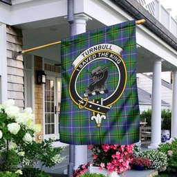 Scottish Turnbull Hunting Tartan Flag with Family Crest - Tartan Garden Flag Scottish Plaid Tartan Plaid - ScotsTee - scotstee.com