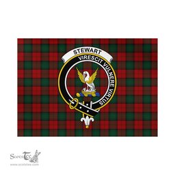 Scottish Stewart of Atholl Tartan Flag with Family Crest - Tartan Garden Flag Scottish Plaid Tartan Plaid - ScotsTee - scotstee.com