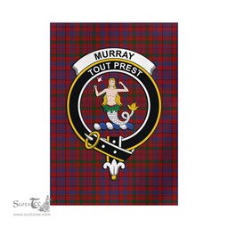 Scottish Murray of Tullibardine Tartan Flag with Family Crest - Tartan Garden Flag Scottish Plaid Tartan Plaid - ScotsTee - scotstee.com