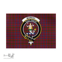 Scottish Murray of Tullibardine Tartan Flag with Family Crest - Tartan Garden Flag Scottish Plaid Tartan Plaid - ScotsTee - scotstee.com