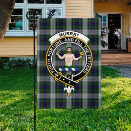 Scottish Murray of Atholl Dress Tartan Flag with Family Crest - Tartan Garden Flag Scottish Plaid Tartan Plaid - ScotsTee - scotstee.com