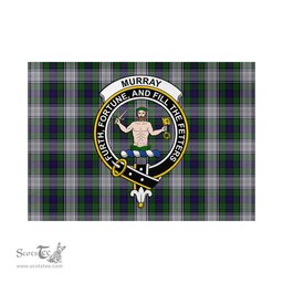 Scottish Murray of Atholl Dress Tartan Flag with Family Crest - Tartan Garden Flag Scottish Plaid Tartan Plaid - ScotsTee - scotstee.com