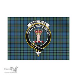 Scottish Robertson Hunting Ancient Tartan Flag with Family Crest - Tartan Garden Flag Scottish Plaid Tartan Plaid - ScotsTee - scotstee.com