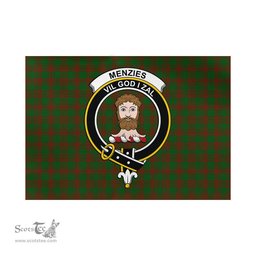 Scottish Menzies Tartan Flag with Family Crest - Tartan Garden Flag Scottish Plaid Tartan Plaid - ScotsTee - scotstee.com