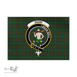 Scottish Shaw of Tordarroch Green Hunting Tartan Flag with Family Crest - Tartan Garden Flag Scottish Plaid Tartan Plaid - ScotsTee - scotstee.com