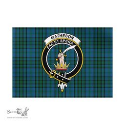 Scottish Matheson Hunting Tartan Flag with Family Crest - Tartan Garden Flag Scottish Plaid Tartan Plaid - ScotsTee - scotstee.com