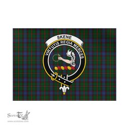 Scottish Skene Tartan Flag with Family Crest - Tartan Garden Flag Scottish Plaid Tartan Plaid - ScotsTee - scotstee.com