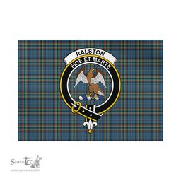 Scottish Ralston UK Tartan Flag with Family Crest - Tartan Garden Flag Scottish Plaid Tartan Plaid - ScotsTee - scotstee.com