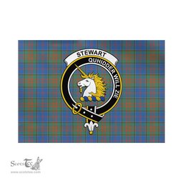 Scottish Stewart of Appin Hunting Ancient Tartan Flag with Family Crest - Tartan Garden Flag Scottish Plaid Tartan Plaid - ScotsTee - scotstee.com