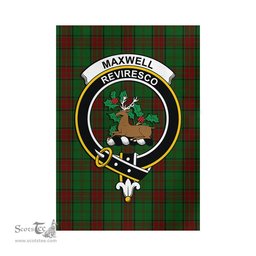 Scottish Maxwell Hunting Tartan Flag with Family Crest - Tartan Garden Flag Scottish Plaid Tartan Plaid - ScotsTee - scotstee.com