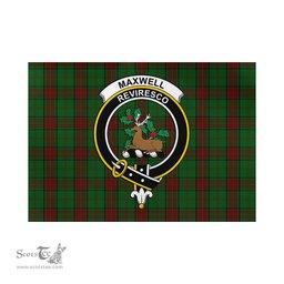 Scottish Maxwell Hunting Tartan Flag with Family Crest - Tartan Garden Flag Scottish Plaid Tartan Plaid - ScotsTee - scotstee.com
