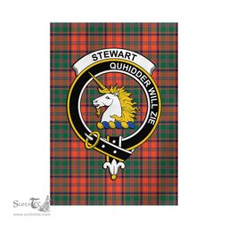 Scottish Stewart of Appin Ancient Tartan Flag with Family Crest - Tartan Garden Flag Scottish Plaid Tartan Plaid - ScotsTee - scotstee.com